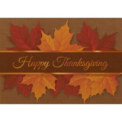 Premium-Thanksgiving Autumn Leaves Greeting Card-1