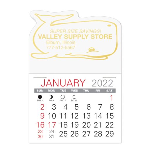 Whale Shape Value Stick Adhesive Calendar-1
