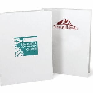 Custom 2 Color Foil-Stamped Pocket Folder-Standard White Paper