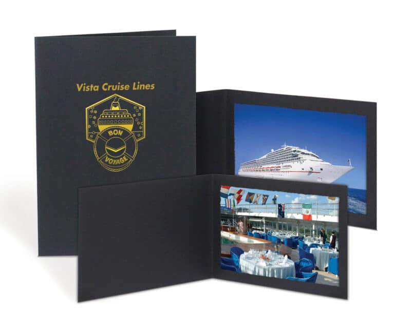 Custom Black Photo Folder - 4"x6"