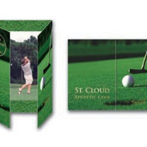 Custom Blank Vertical Golf Gatefold Event Folder (5"x7")