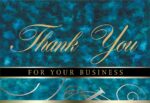 Custom Blue Marble Thank You Everyday Note Card (3 1/2"x5")