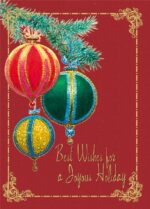 Custom Cclassic-Victorian Ornaments Holiday Greeting Card (5"x7")
