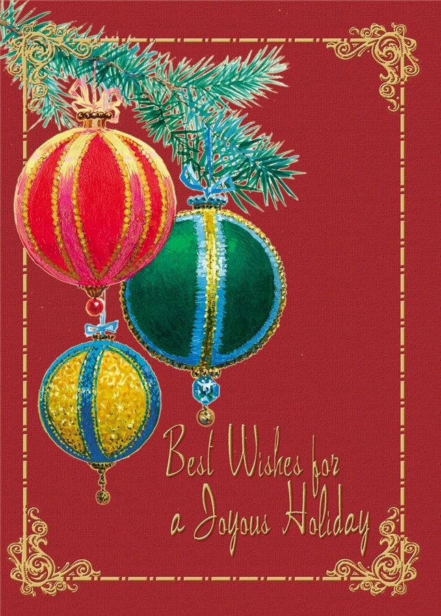 Cclassic-Victorian-Ornaments-Holiday-Greeting-Card-5x7-5567 Custom Cclassic-Victorian Ornaments Holiday Greeting Card (5"x7")