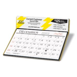 Custom Charter 4-Color Desk Calendar