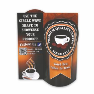 Custom Circle 3-D Wave Table Tent