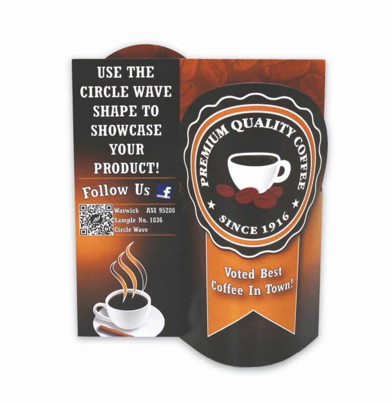 Custom Circle 3-D Wave Table Tent