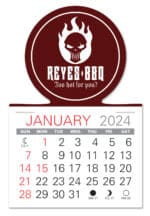 Custom Circle Shape Value Stick Adhesive Calendar