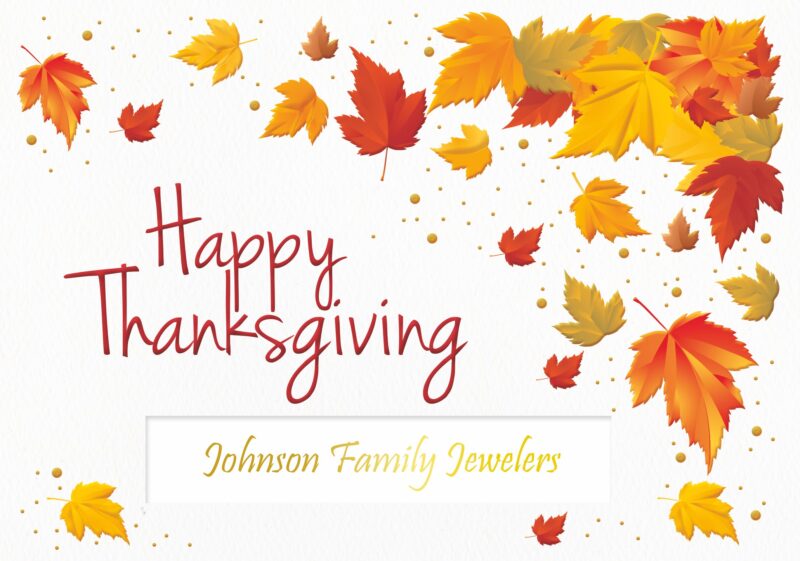 Custom Classic-Bright Thanksgiving Leaves Greeting Card (5"x7")