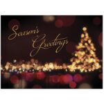 Custom Classic-City Lights Holiday Greeting Card