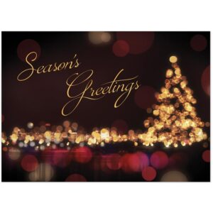 Custom Classic-City Lights Holiday Greeting Card