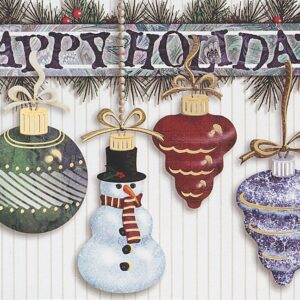 Custom Classic-Hanging Ornaments Holiday Greeting Card