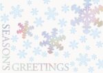 Custom Classic-Holographic Foil Snowflakes Holiday Greeting Card