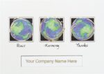 Custom Classic-Peace Harmony Window Holiday Greeting Card