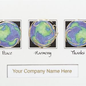 Custom Classic-Peace Harmony Window Holiday Greeting Card