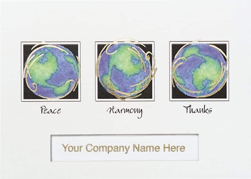 Custom Classic-Peace Harmony Window Holiday Greeting Card
