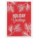 Custom Classic-Pine Greetings Holiday Greeting Card