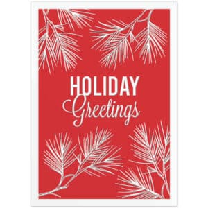 Custom Classic-Pine Greetings Holiday Greeting Card