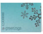 Custom Classic-Season's Greetings Blue & Silver Holiday Greeting Card - 1