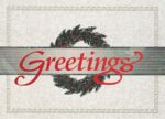 Custom Classic-Wreath Greetings Holiday Greeting Card