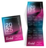 Custom Color Blocks Trifold Calendar