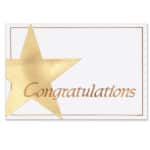 Custom Congratulations Business Note Card (3 1/2"x5")