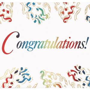 Custom Congratulations Confetti Everyday Greeting Card (5"x7")