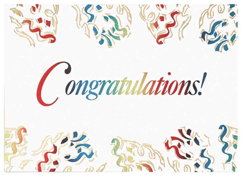 Custom Congratulations Confetti Everyday Greeting Card (5"x7")