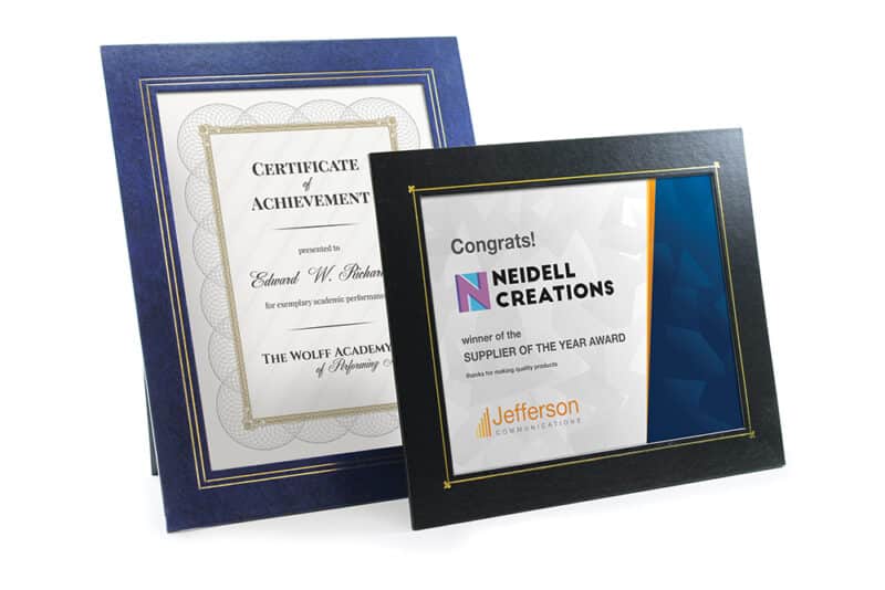 Custom Deluxe Wrapped Edge Certificate Frame for 8 1/2"x11" Certificate