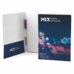 Custom Digital Print Mini Padfolio w/Pen Holder