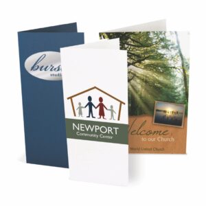 Custom Digital Print Mini Pocket Folder - Standard White Paper