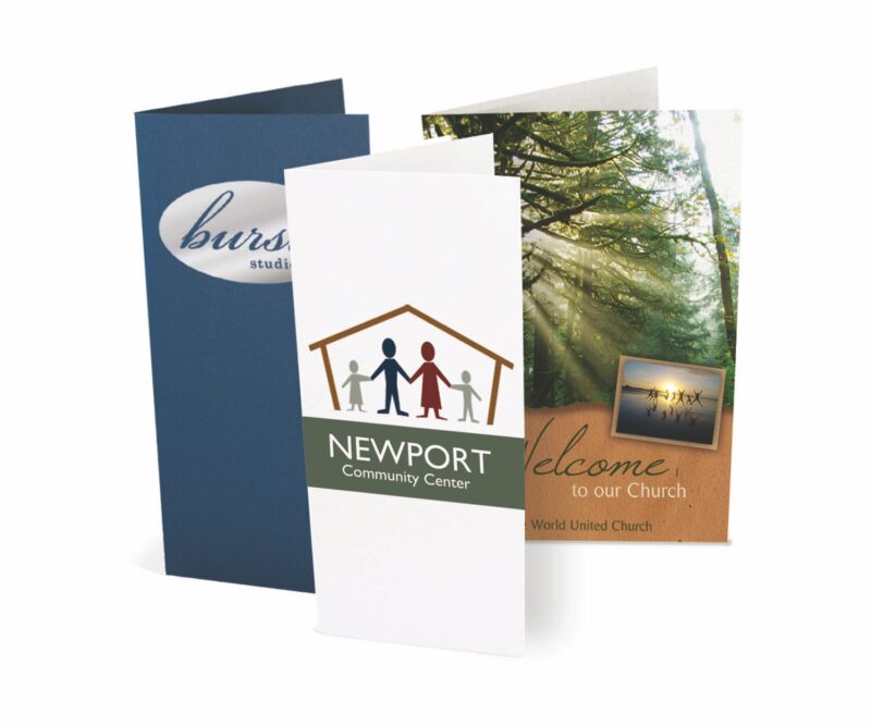 Custom Digital Print Mini Pocket Folder - Standard White Paper