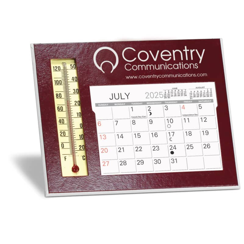 Custom Emissary Desk Calendar w/ Thermometer - 2