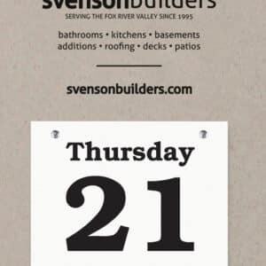 Custom Foil Stamped Daily Date Calendar - 8x12 Large Pad