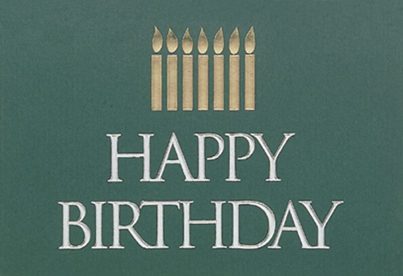 Custom Happy Birthday Candles Everyday Business Note Card (3 1/2"x5")