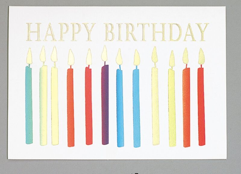 Custom Happy Birthday Candles Everyday Greeting Card (5"x7")