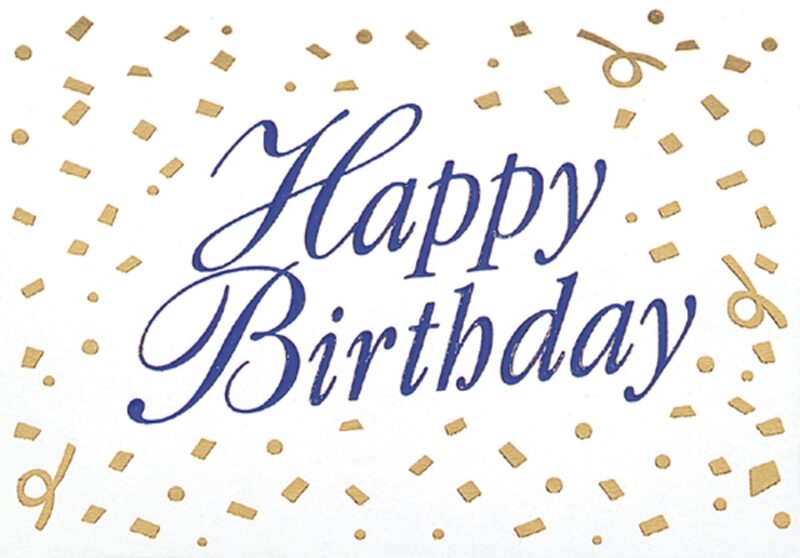 Custom Happy Birthday Confetti Everyday Business Note Card (3 1/2"x5")