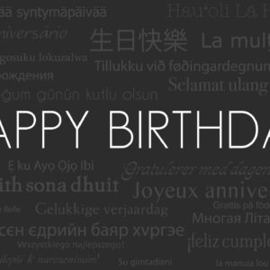 Custom Horizontal Black Happy Birthday Everyday Greeting Card (5"x7")