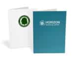 Custom Ink Printed Pocket Folder-Standard White Paper