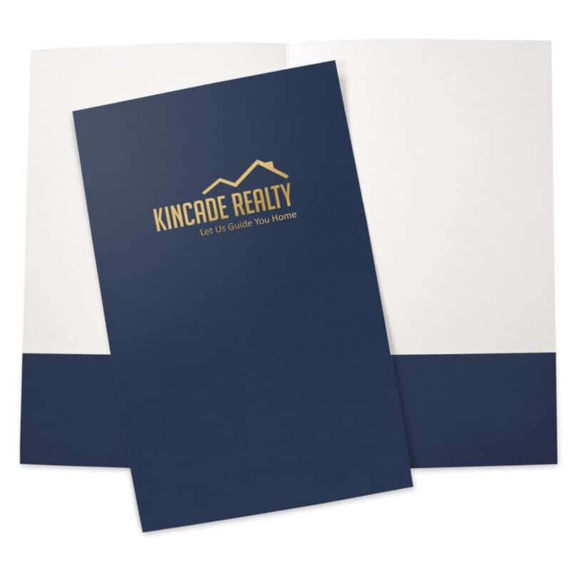 Custom Legal Size Pocket Folder Foil Stamp - Designer Papers