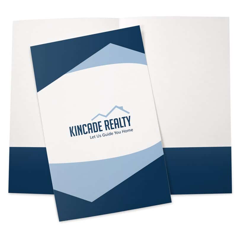 Custom Legal Size Pocket Folder Ink Printed - Standard White Paper - 1