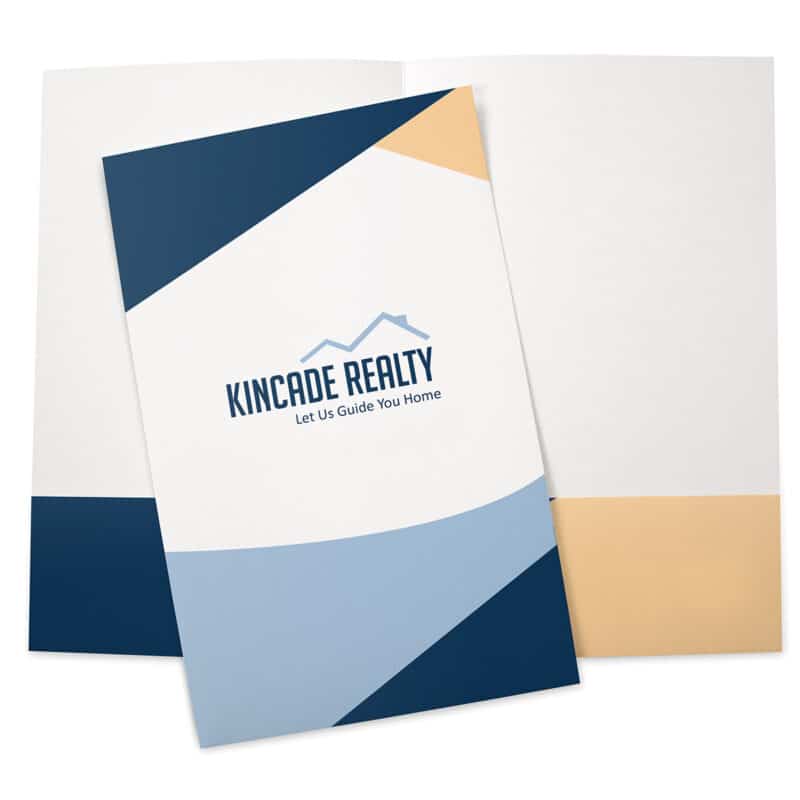 Custom Legal Size Pocket Folder Ink Printed - Standard White Paper - 2