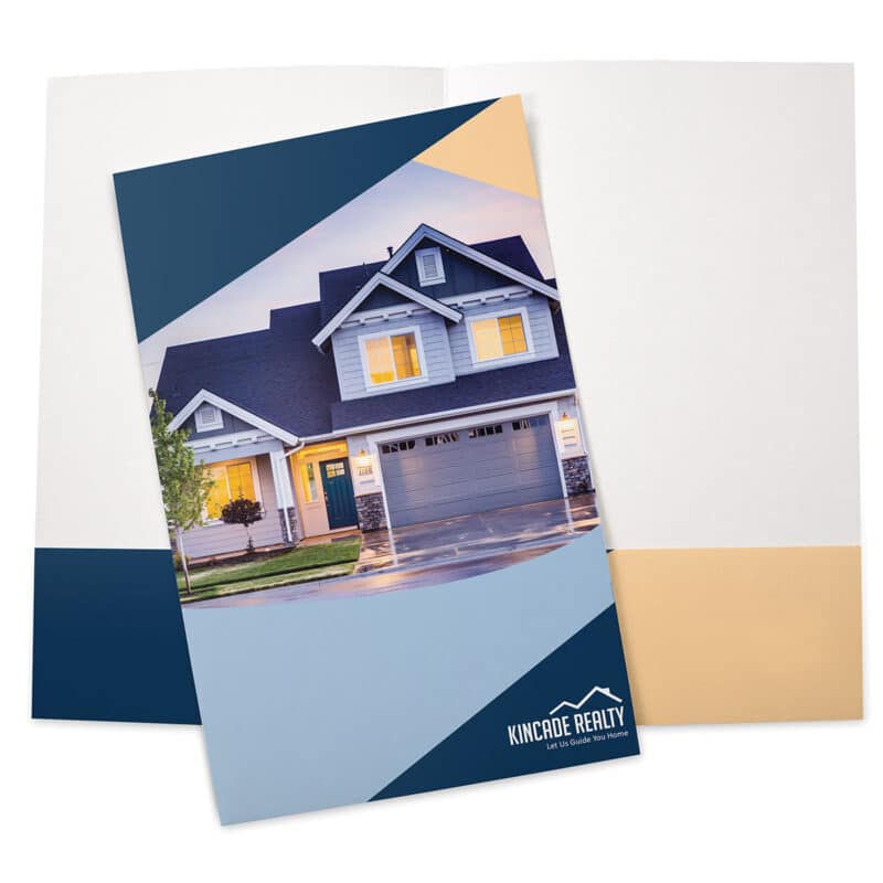 Custom Legal Size Pocket Folder Ink Printed - Standard White Paper - 3