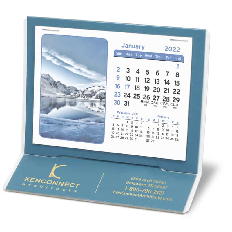 Custom Mantique Premier Desk Calendar - 2