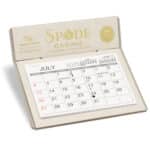 Custom Natural Premier Desk Calendar - 1