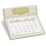 Custom Natural Premier Desk Calendar