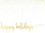 Custom Premium-Confetti Happy Holidays Greeting Card