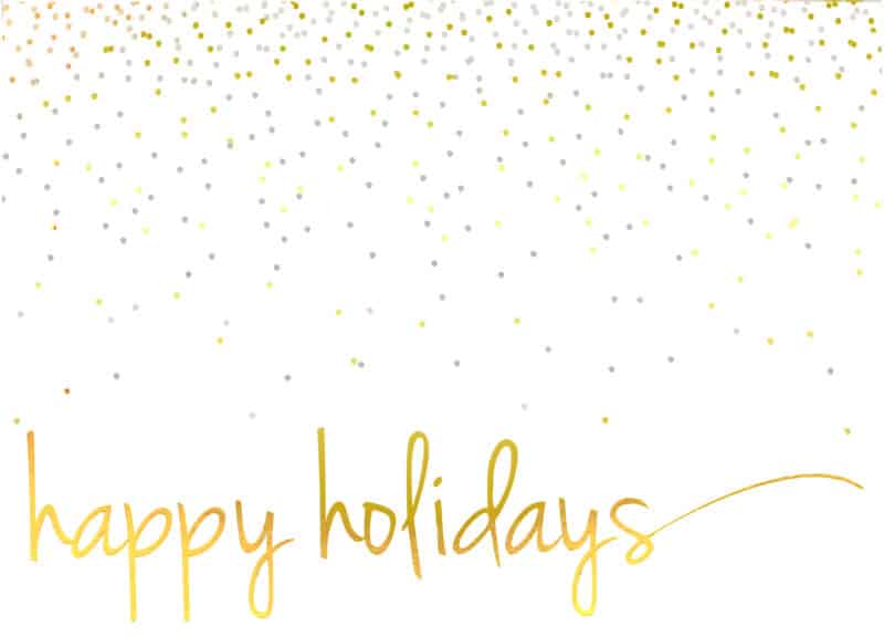 Custom Premium-Confetti Happy Holidays Greeting Card