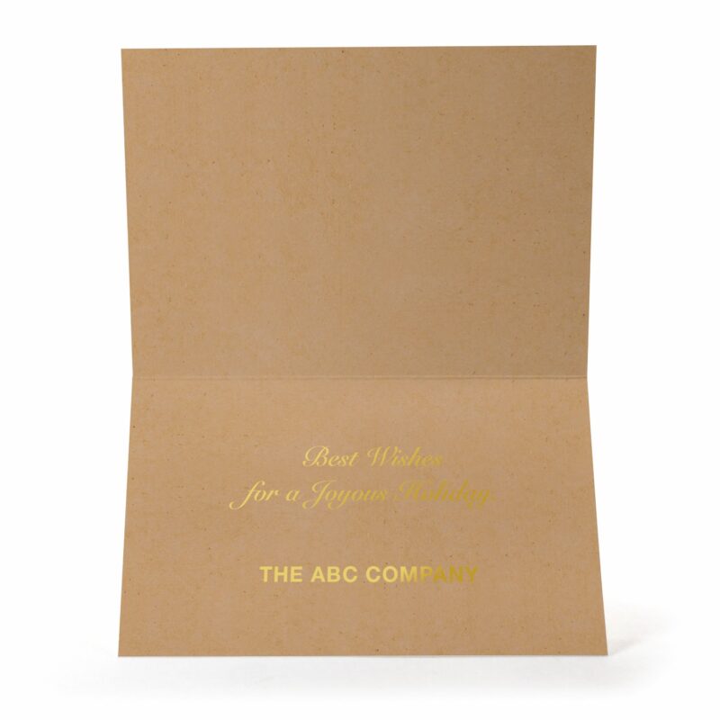 Custom Premium-Gold Snowflake Happy Holidays Greeting Card (5"x7") - 1