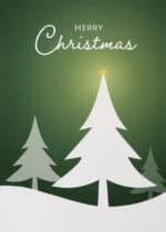 Custom Premium-Merry Christmas Tree Greeting Card
